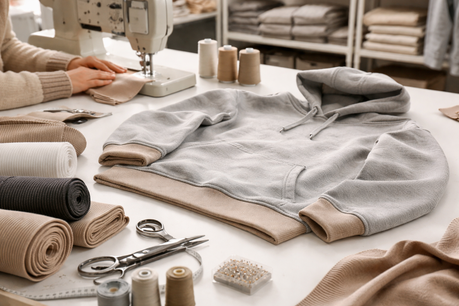 combien de bord-côte pour sweat